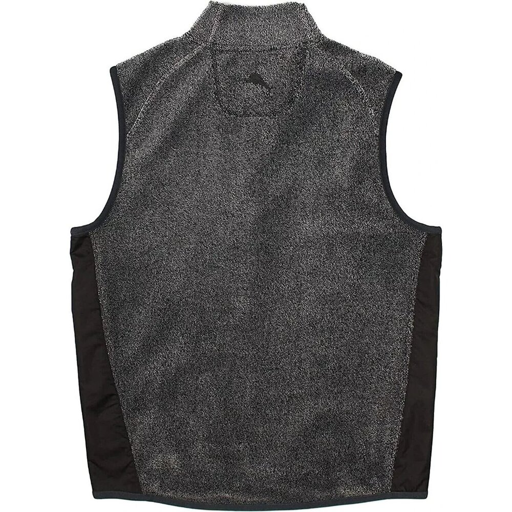 Tommy Bahama Men's Small Coal Cascade Cozy Plush Full Zip Vest with Pockets - Picture 3 of 6